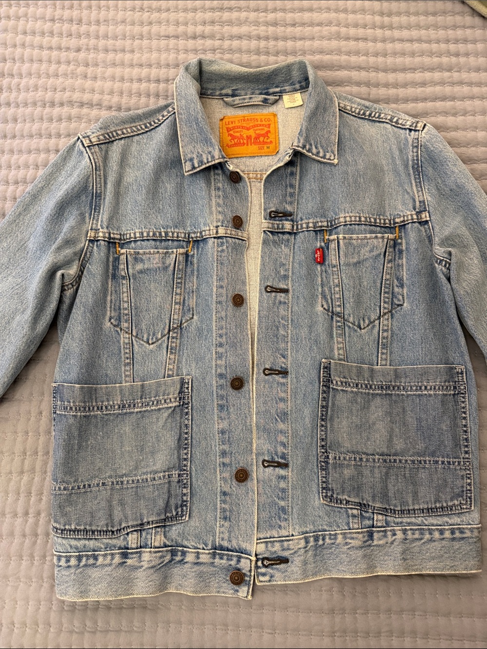 Levi's Classic Light Blue Denim Work Jacket - Picture 3 of 11